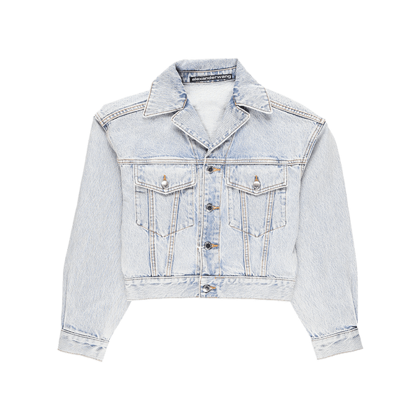 Women's Lapel Collared Denim Jacket