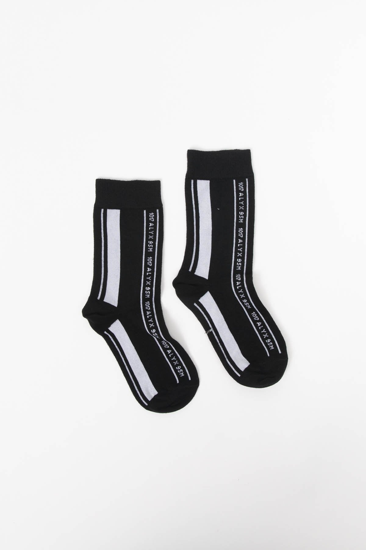 Vertical Stripe Logo Socks