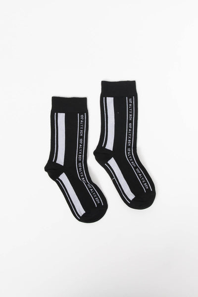 Vertical Stripe Logo Socks