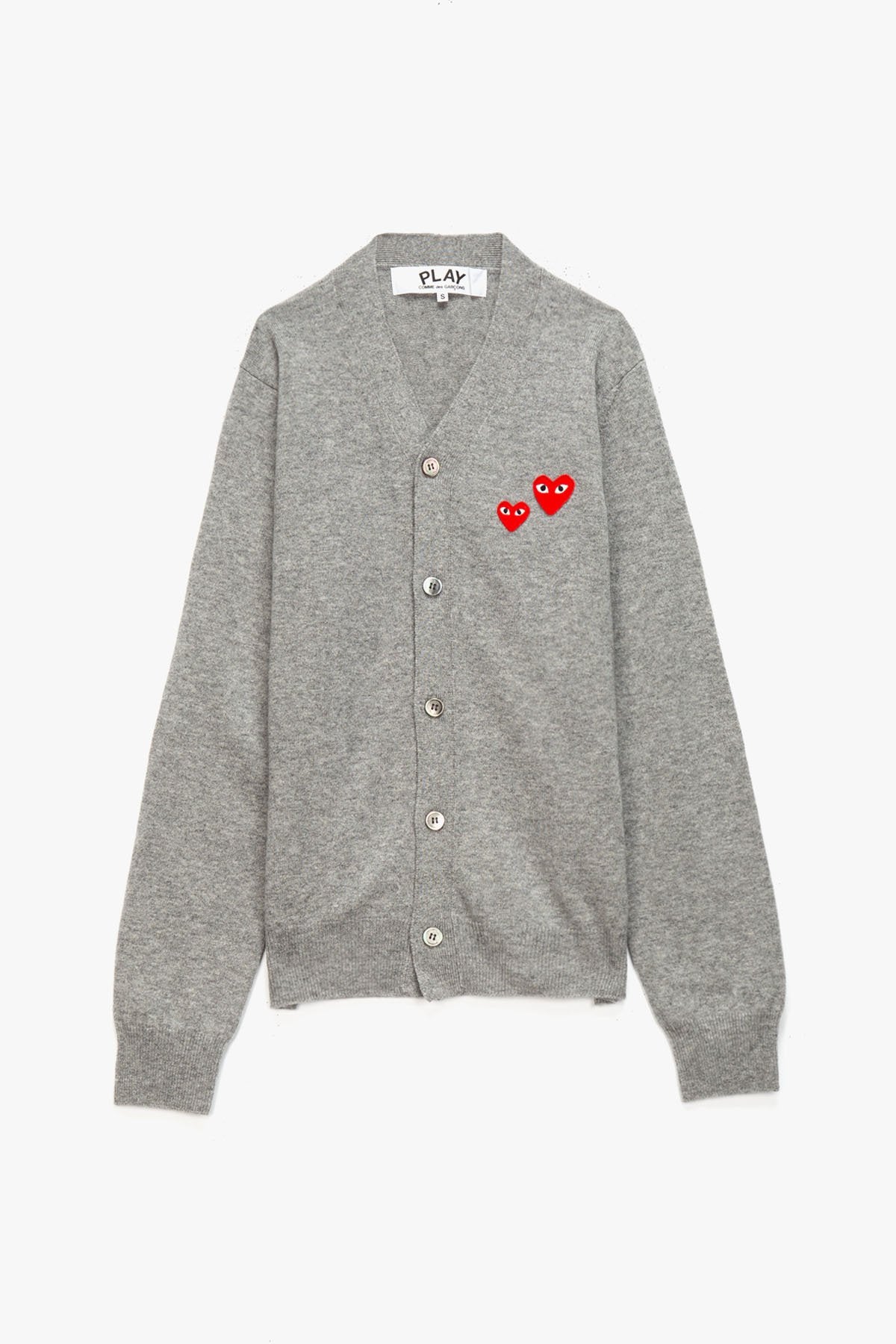 Double Heart V-Neck Cardigan