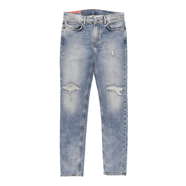 North Blue Patched Up 5-Pocket Denim