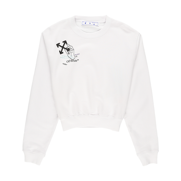 Women's Hand Stamp Cropped Crewneck
